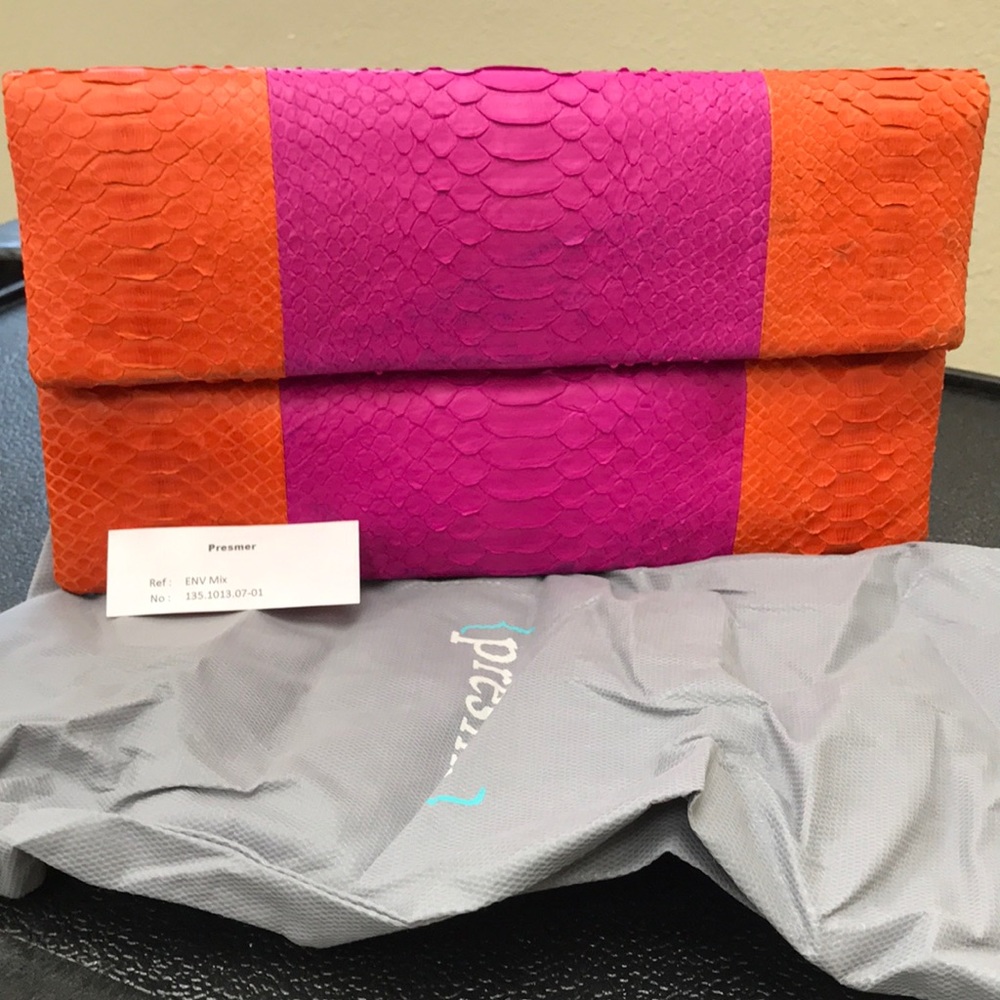 Presmer clutch longshoreman Sunkiss/hot pink